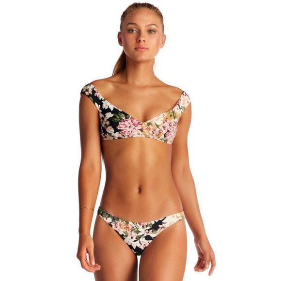 💕VITAMIN A💕 Bikini Capri Top XL + Rosie Cheeky Bottom L ~ Ambrosia Floral NWT - Picture 2 of 16